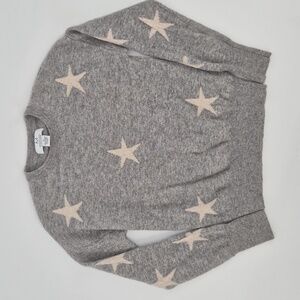 Magaschoni Gray Cashmere Long Sleeve Star Sweater